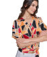 Women's Printed Wrap Top