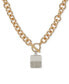 Фото #1 товара DKNY two-Tone Crystal Charm Toggle 17" Collar Necklace