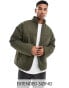 Фото #1 товара ASOS DESIGN oversized puffer jacket with seam detail in khaki