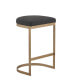 Maison 25"H Modern Backless Metal Counter Stool with Cushioned Seat, Fully Assembled