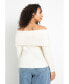 Фото #2 товара Plus Size Ribbed Off The Shoulder Sweater