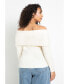 ფოტო #2 პროდუქტის Plus Size Ribbed Off The Shoulder Sweater