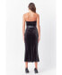 ფოტო #4 პროდუქტის Women's Strapless Velvet Midi Dress