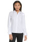 Фото #1 товара Классическая женская рубашка Calvin Klein хлопковая, с трикотажной спинкой и рукавами