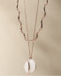 Charming bronze necklace with white Sofie Sea Glass SKJ1813791