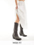 Фото #1 товара Glamorous Wide Fit western knee boots in grey
