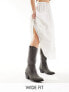 Glamorous Wide Fit western knee boots in grey