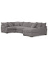 Фото #5 товара Rhyder 4-Pc. 80'' Fabric Sectional Sofa with Chaise, Created for Macy's