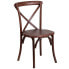 Фото #4 товара Hercules Series Stackable Mahogany Wood Cross Back Chair