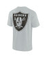 Фото #3 товара Men's and Women's Gray Las Vegas Raiders Super Soft Short Sleeve T-shirt