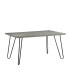 Фото #2 товара Modern Sleek Design Dining Table 1 Piece Light Gray Wooden Top Black Finish Metal Legs Dining Furniture