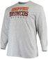 Фото #3 товара Men's Big and Tall Heathered Gray Denver Broncos Practice Long Sleeve T-shirt