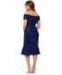 ფოტო #2 პროდუქტის Women's Off-The-Shoulder Lace Fit & Flare Dress