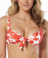 Фото #1 товара Women's Tie-Front Underwire Bikini Top