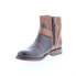 Фото #4 товара Bed Stu Becca F321118 Womens Brown Leather Hook & Loop Ankle & Booties Boots 5.5