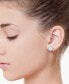 ფოტო #3 პროდუქტის EFFY® Cultured Freshwater Pearl (7mm) & Diamond (1/10 ct. t.w.) Stud Earrings in Sterling Silver