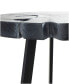 Фото #2 товара 24" x 24" x 22" Teak Wood Geometric Handmade Live Edge Black Metal Base Accent Table