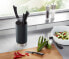 GEFU DEPO - Slot knife block - Felt - Plastic - Stainless steel - Black - Stainless steel - Cylinder - 110 mm - 110 mm