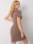 Фото #10 товара Женское трикотажное платье облегающее в глубоким вырезом декольте Factory Price черный