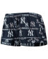 Women's Navy New York Yankees Flagship Allover Print Top and Shorts Sleep Set