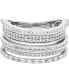 ფოტო #3 პროდუქტის Diamond Multirow Statement Ring (1 ct. t.w.) in 10k White Gold