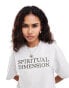 Фото #1 товара Urban Revivo spiritual dimension slogan oversized t-shirt in grey marl