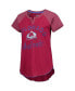 Фото #3 товара Women's Burgundy Colorado Avalanche Grand Slam Raglan Notch Neck T-shirt