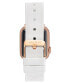 Фото #3 товара Ремешок для часов Anne Klein белый текстурированный силиконовый, совместимый с Apple Watch 38/40/41мм