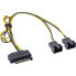 Фото #2 товара InLine SATA Y-power Cable SATA female / 2x FAN 2 Pin male 0.30m
