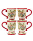 Christmas Gatherings Mugs, Set of 4