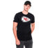 Фото #1 товара Мужская спортивная футболка черная с логотипом NEW ERA Kansas City Chiefs Team Logo Short Sleeve T-Shirt
