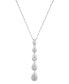 ფოტო #3 პროდუქტის Lab Grown Diamond Graduated Pear Cluster Pendant Necklace (1/2 ct. t.w.) in Sterling Silver, 16" + 2" extender