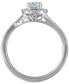 ფოტო #3 პროდუქტის Diamond Halo Swirl Engagement Ring (3/4 ct. t.w.) in 14k White Gold