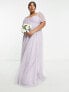 Фото #1 товара Anaya Plus Bridesmaid puff sleeve maxi dress in lilac