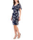 Women's Jersey-Fabric Flutter-Sleeve Sheath Dress