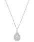 ფოტო #1 პროდუქტის Diamond Teardrop 18" Pendant Necklace (1/4 ct. t.w.) in Sterling Silver, Created for Macy's