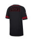 Men's Black Wisconsin Badgers Free Spirited Mesh Button-Up Baseball Jersey