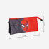 Фото #3 товара Школьный пенал Spider-Man Тройной Красный Чёрный 22,5 x 2 x 11,5 см