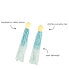 ფოტო #1 პროდუქტის Mae Oval Brass Post Two-Color Beaded Tassel Earrings Light Blue