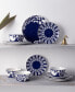 Фото #10 товара Bluefjord Floral 4 Piece Cereal Bowls Set, Service for 4