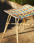 Multicoloured rattan stool