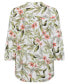 Women's 3/4 Cotton Viscose Tropic Jungle Print Tunic Shirt