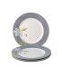 Фото #1 товара Heritage Collectables Midnight Pinstripe Plates in Gift Box, Set of 4