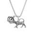 Фото #2 товара Men's Stainless Steel Tiger and Crown Pendant