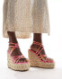 Simmi London Akela strappy espadrille in orange ombre