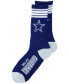 ფოტო #1 პროდუქტის Dallas Cowboys 4 Stripe Deuce Crew 504 Sock
