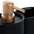 Фото #2 товара Набор для ванной DKD Home Decor Чёрный Позолоченный PVC Смола Glam 8,5 x 6 x 18 cm (2 штук)