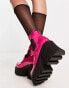 Lamoda Slow Jamz heeled mary janes in hot pink patent