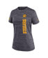 ფოტო #2 პროდუქტის Women's Charcoal Pittsburgh Steelers Velocity Performance T-Shirt