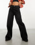 Фото #8 товара COLLUSION x013 mid rise wide leg jeans in washed black